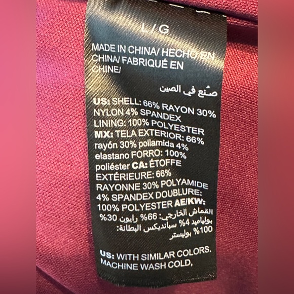 White House Black Market, berry colored fit & flare midi dress. Size Large - Picture 5 of 6